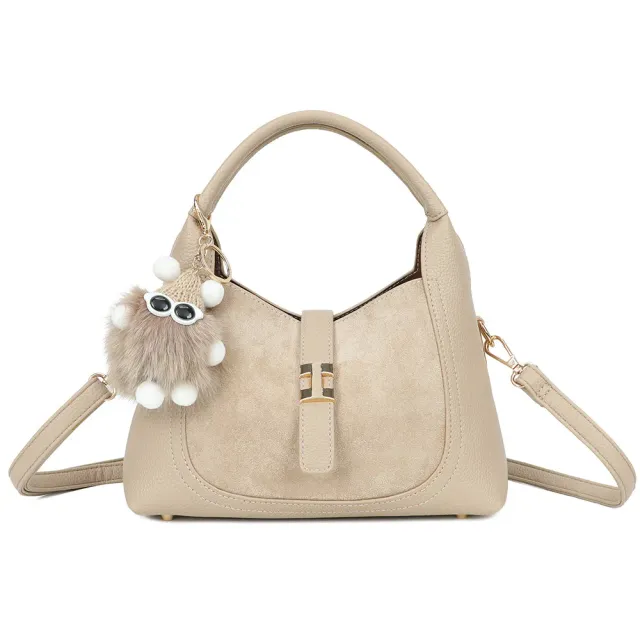 Gallantry Le Santal sac à main pompon Bordeaux