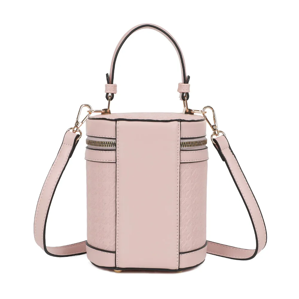 Gallantry Cylia petit sac cylindrique marron beige