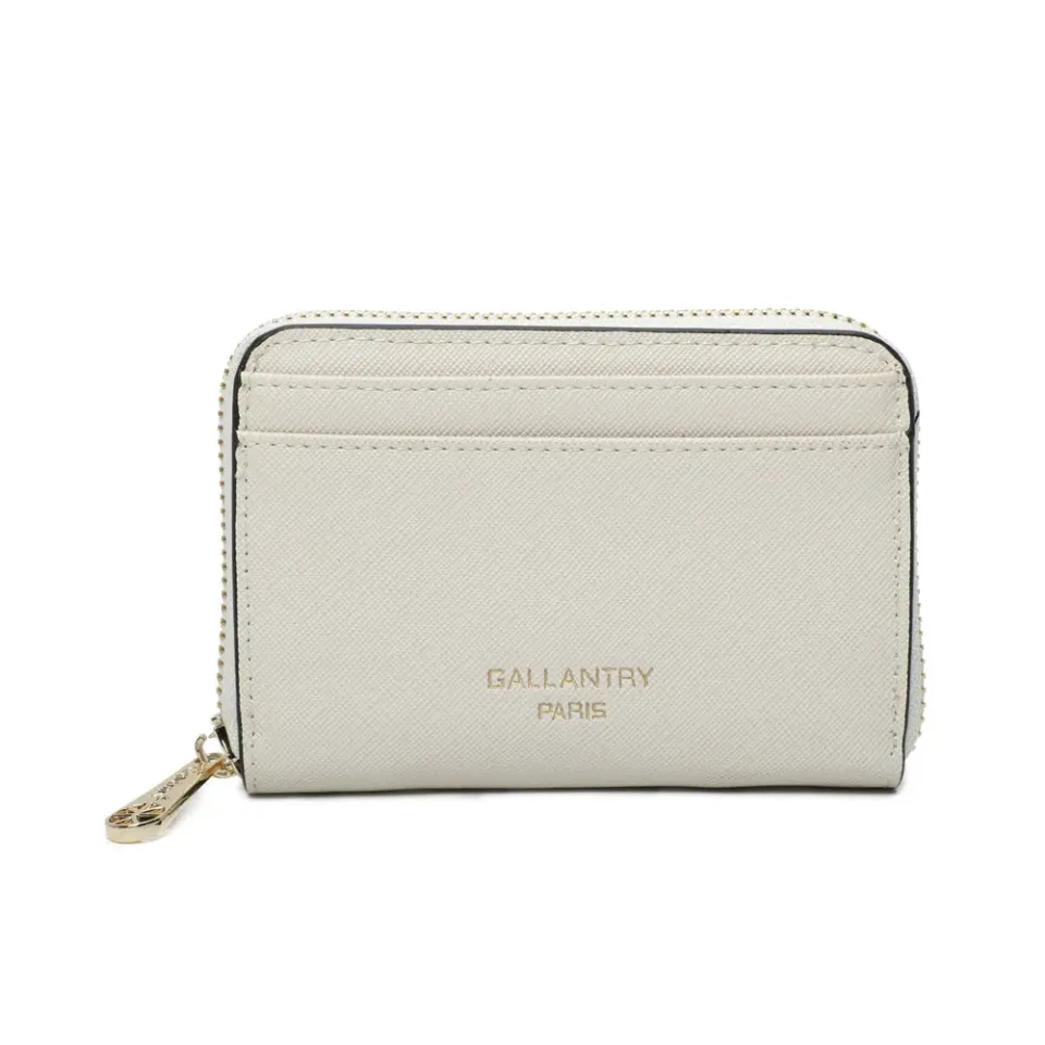 Gallantry Paris Petit Copain portefeuille zippé beige compact