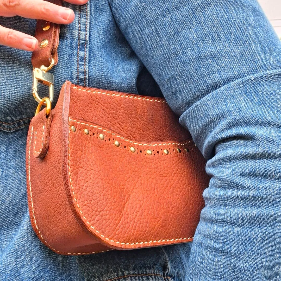 Atelier Anne R Héritage sac épaule cuir marron chaud