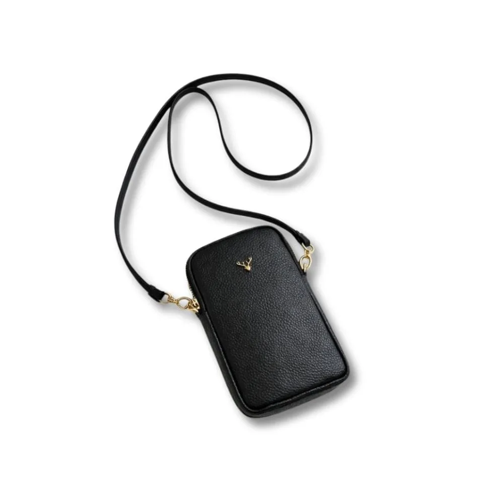 Maison Sacoches Jade petit sac simili cuir noir compact