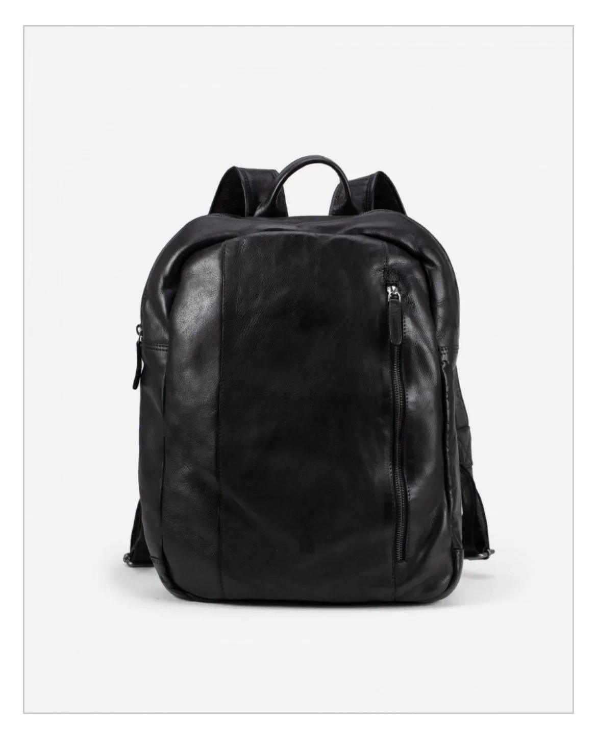 Hexagone Cuir Sad Boy sac à dos cuir noir
