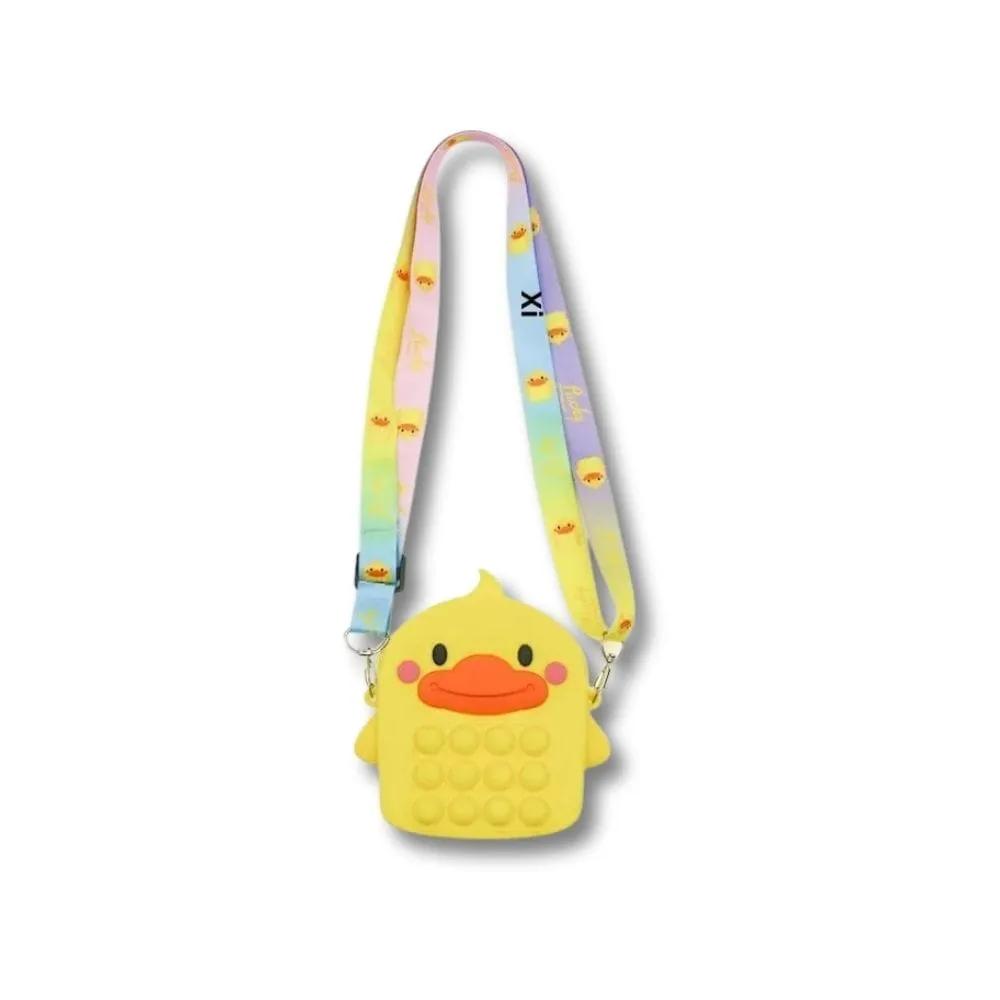 Maison Sacoches Ducky Sac Enfant Pop It Violet Silicone 13 cm