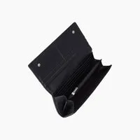 O bag Clubby grand portefeuille tissu noir zippé