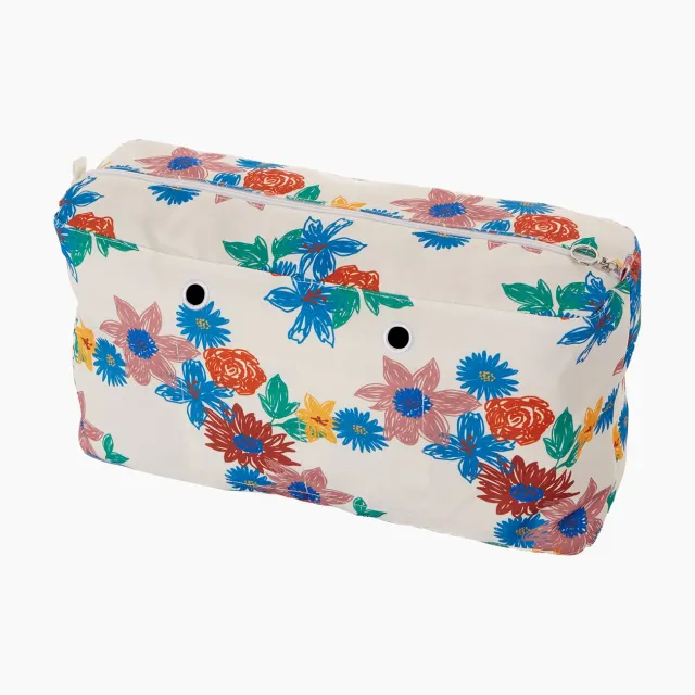 O Bag Beach sac intérieur fleuri multicolore zip