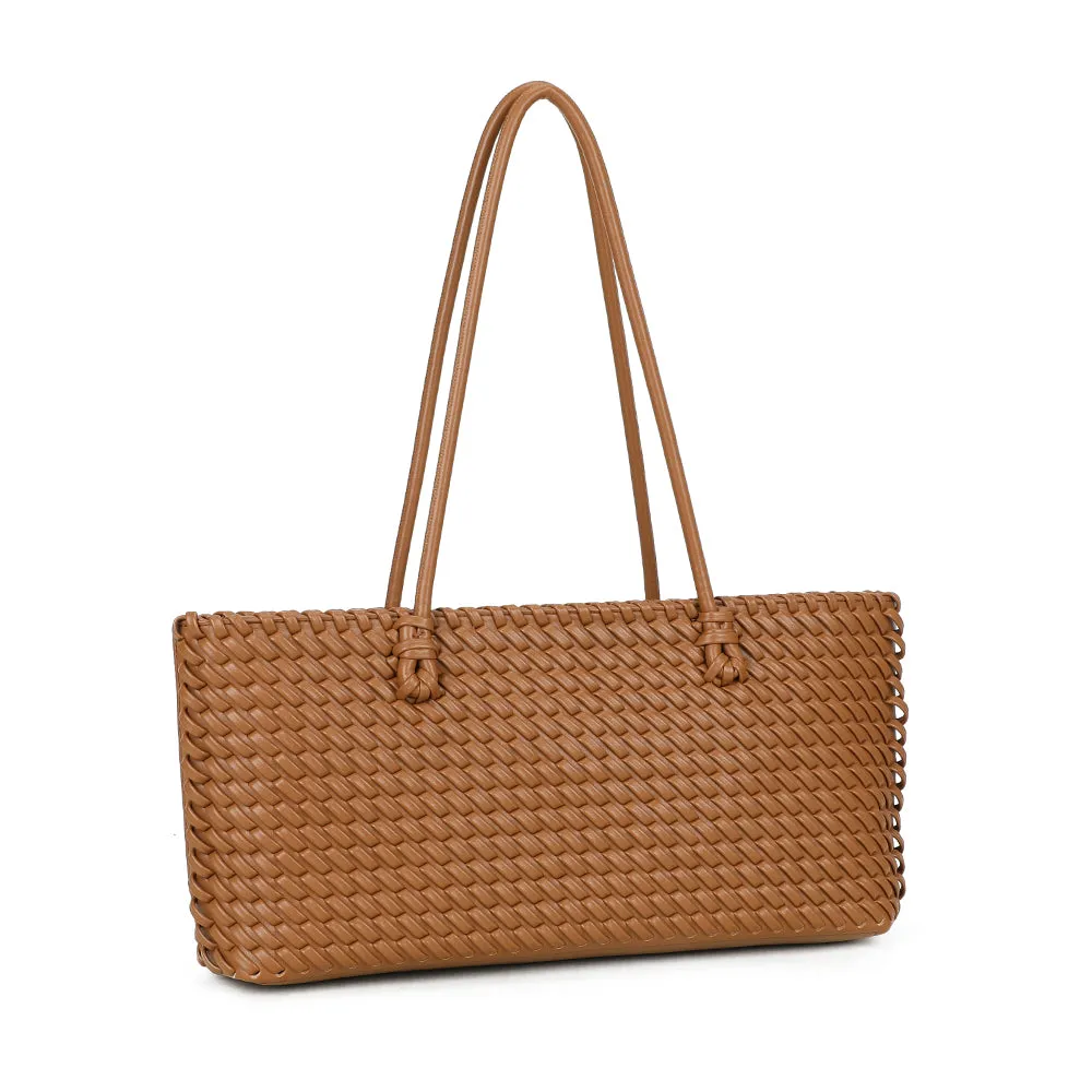 Gallantry Bréva sac cabas tressé noir zippé