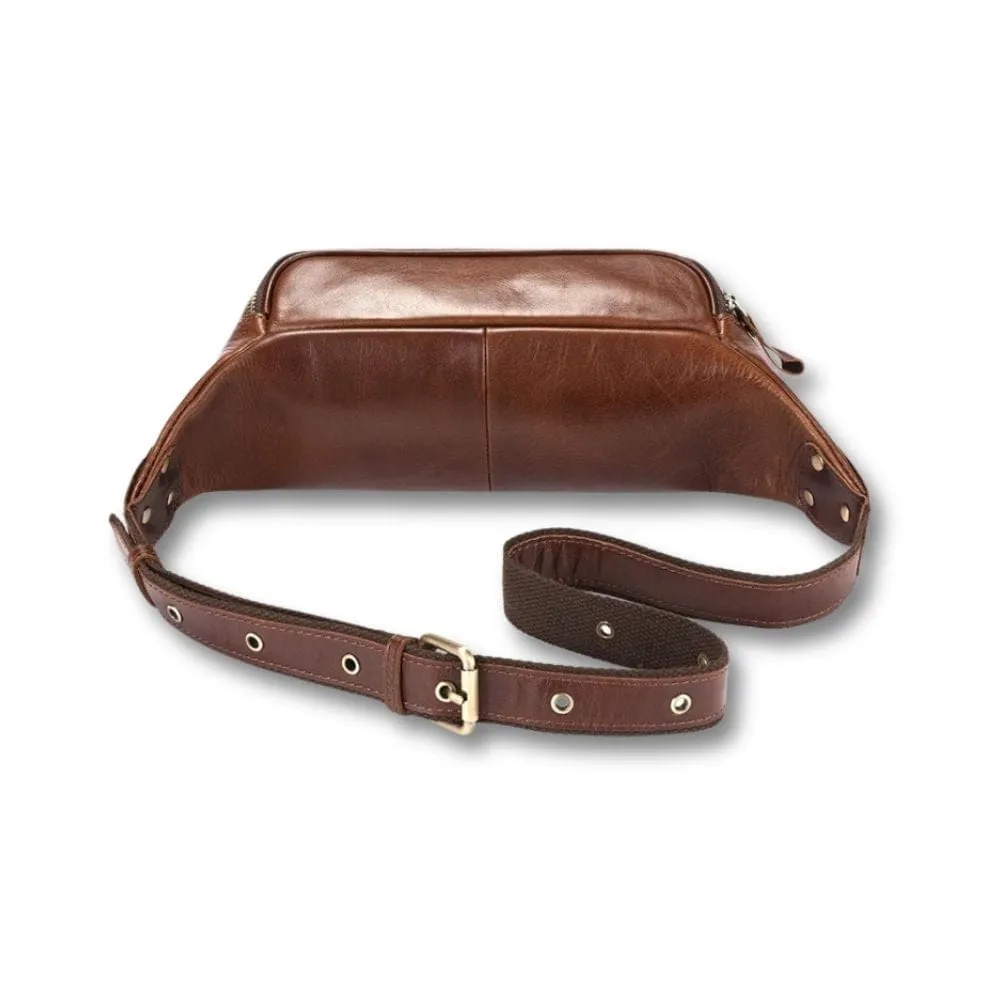 Maison Sacoches Gavriel banane cuir marron