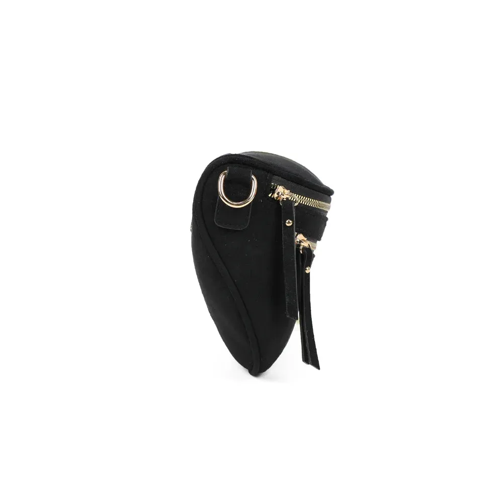Gallantry Paris Léna Suédine sac banane noir suédine