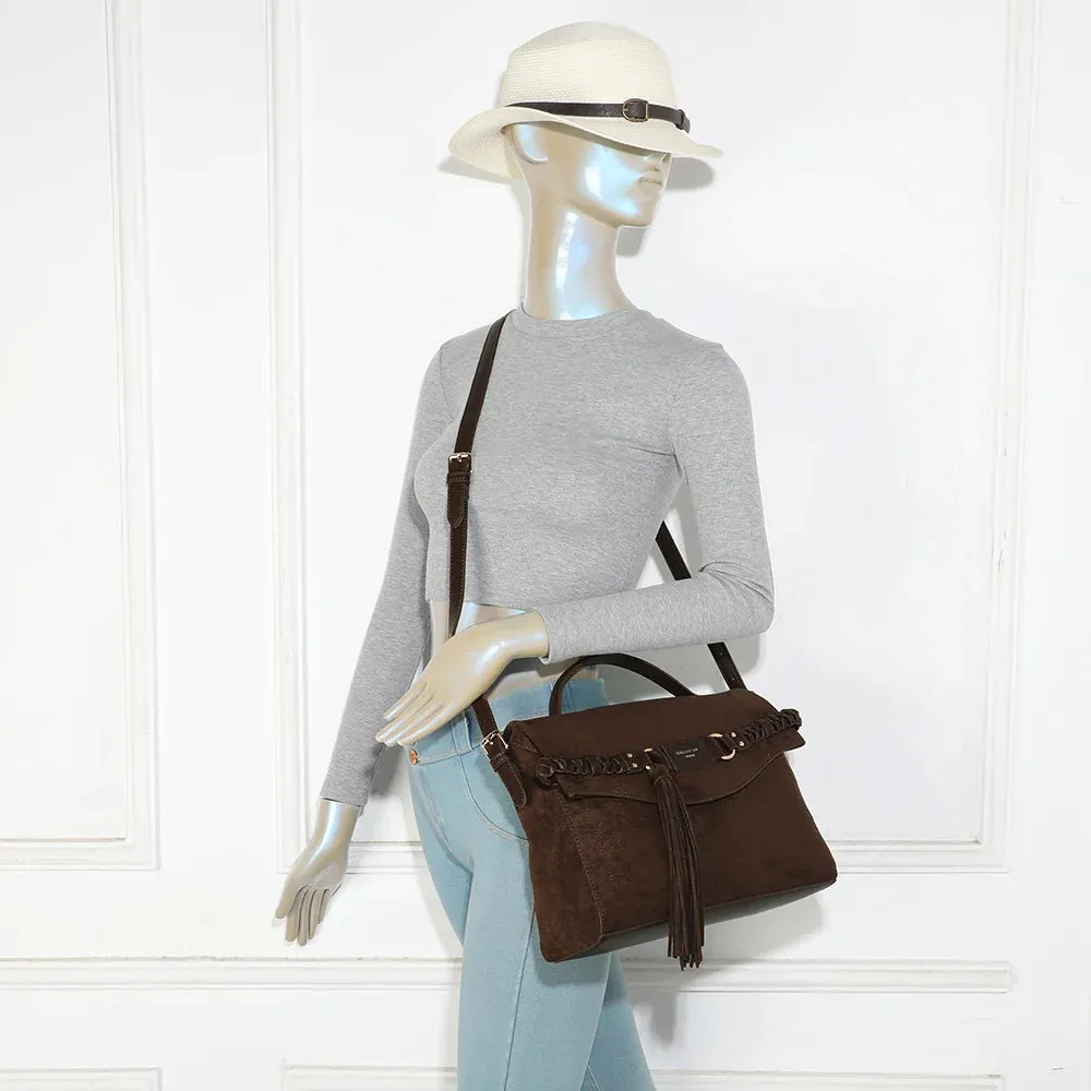 Gallantry Le Paloma sac bandoulière noir aspect suédé