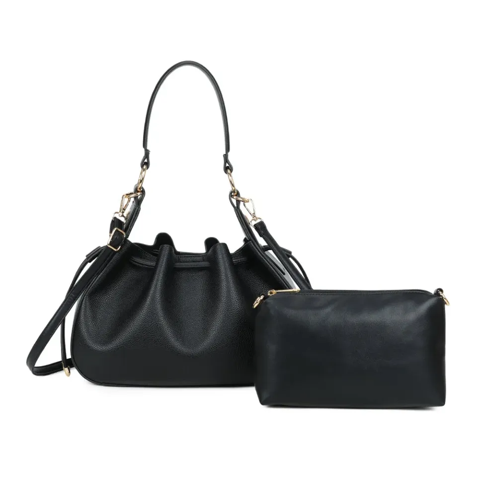 Gallantry Alma Trousse sac Taupe foncé froncé