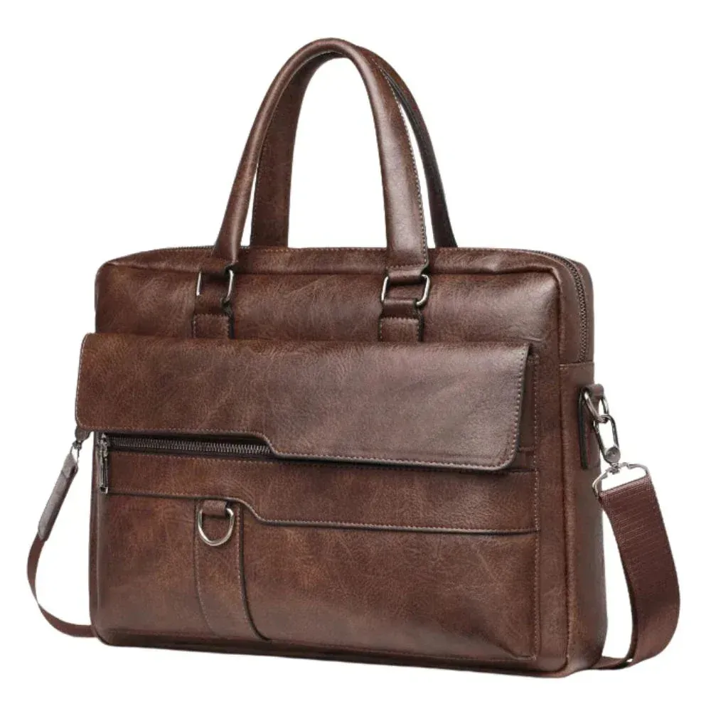 Mon Sacoche Cuir Sac Ordinateur Homme Noir