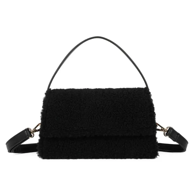Gallantry Paris Rosino-Fluffy sac à main Noir peluche