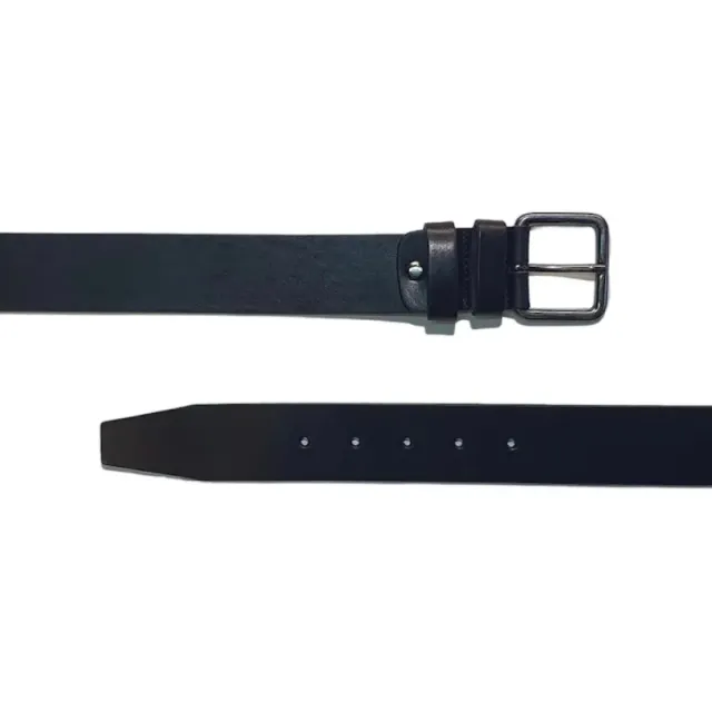 Hexagone Cuir Jeans ceinture cuir noir 100 cm
