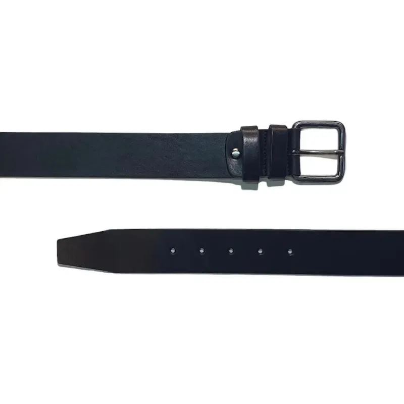 Hexagone Cuir Jeans ceinture cuir noir 100 cm