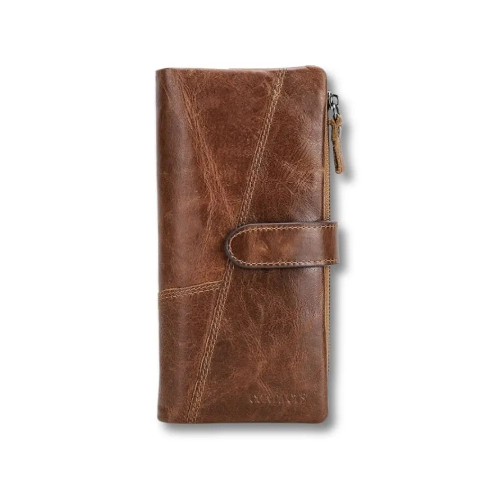 Maison Sacoches Loxen portefeuille homme grand format Marron L cuir