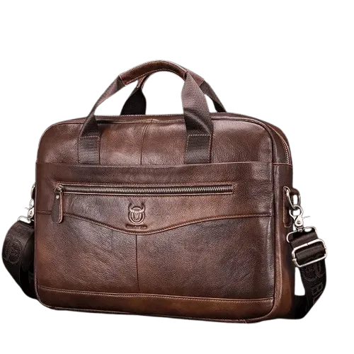 Maison Sacoches Terra sacoche travail cuir marron 40 cm