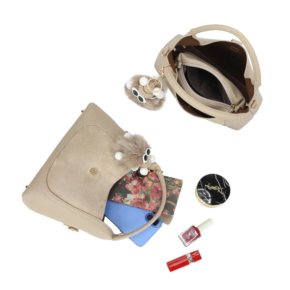 Gallantry Le Santal sac à main pompon Bordeaux