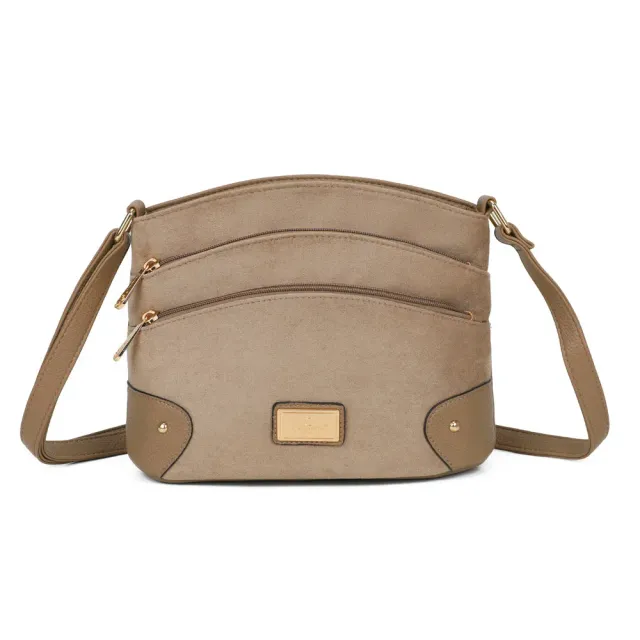 Gallantry L'Organisé Chic bandoulière taupe multipoches