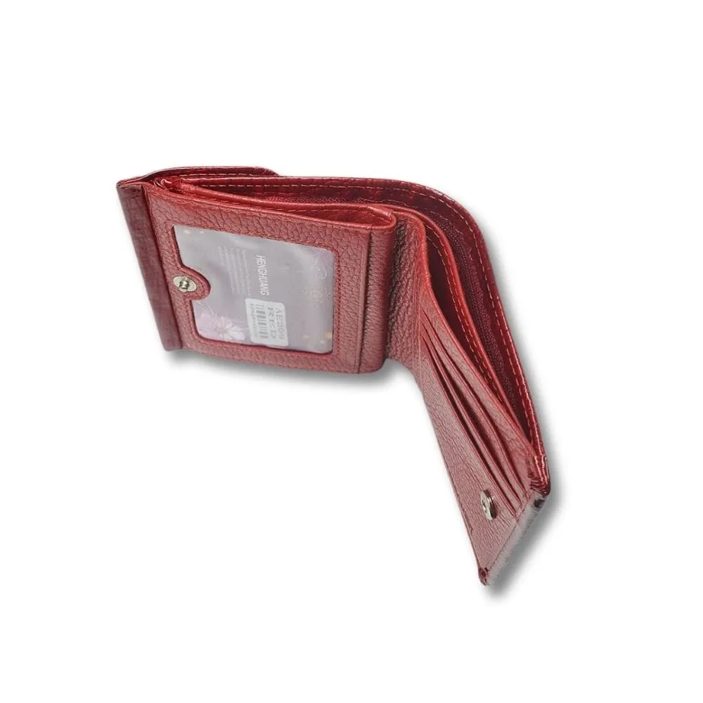 Maison Sacoches Calia mini porte-feuille femme rouge cuir