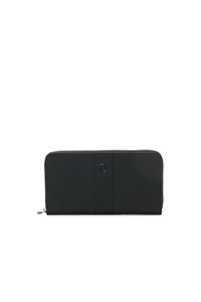 O bag O wally Mughetto portefeuille femme noir zippé