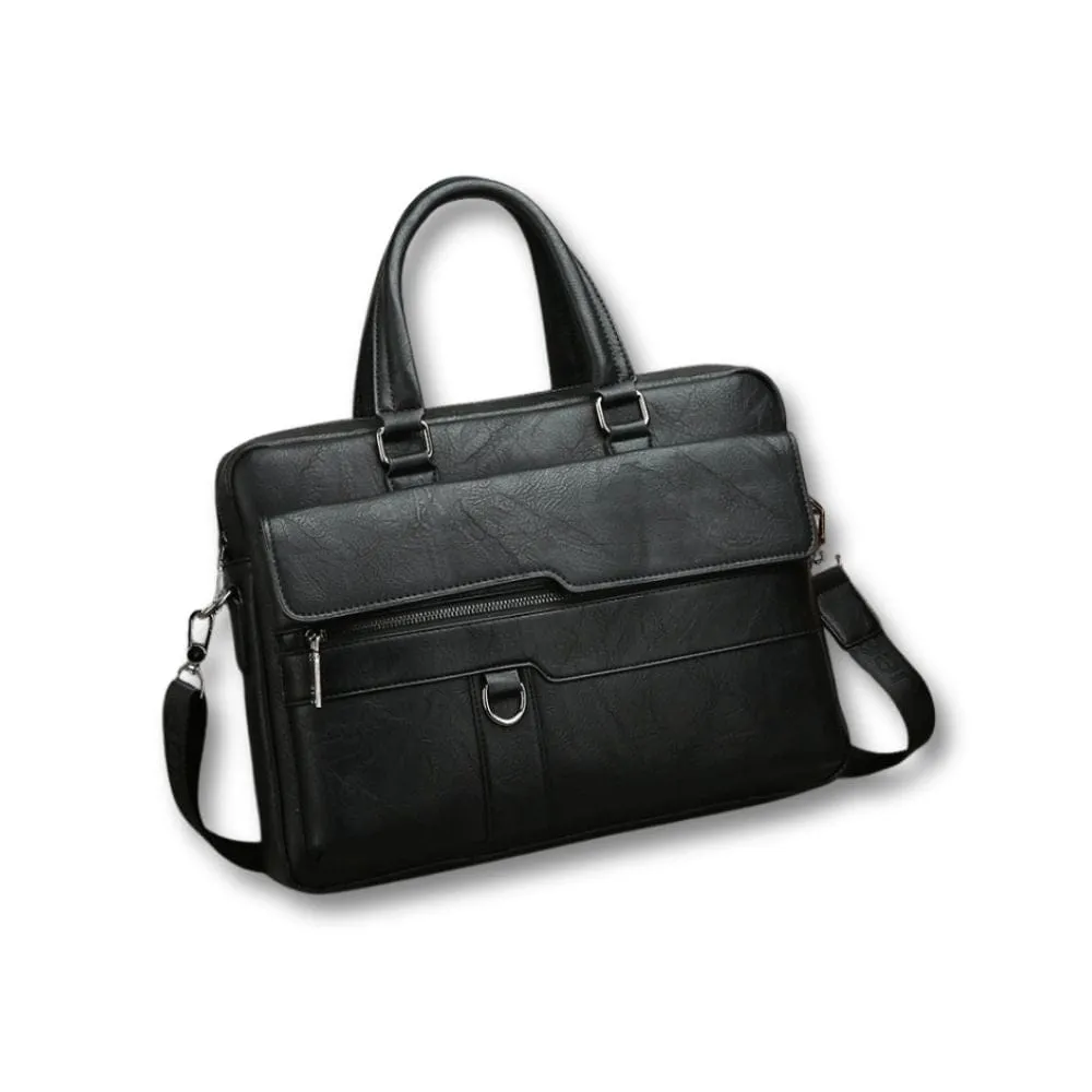 Maison Sacoches Calenor cartable cuir marron 14 pouces