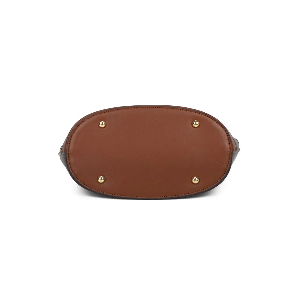 Gallantry La Eulalie sac à main bicolore Coffee