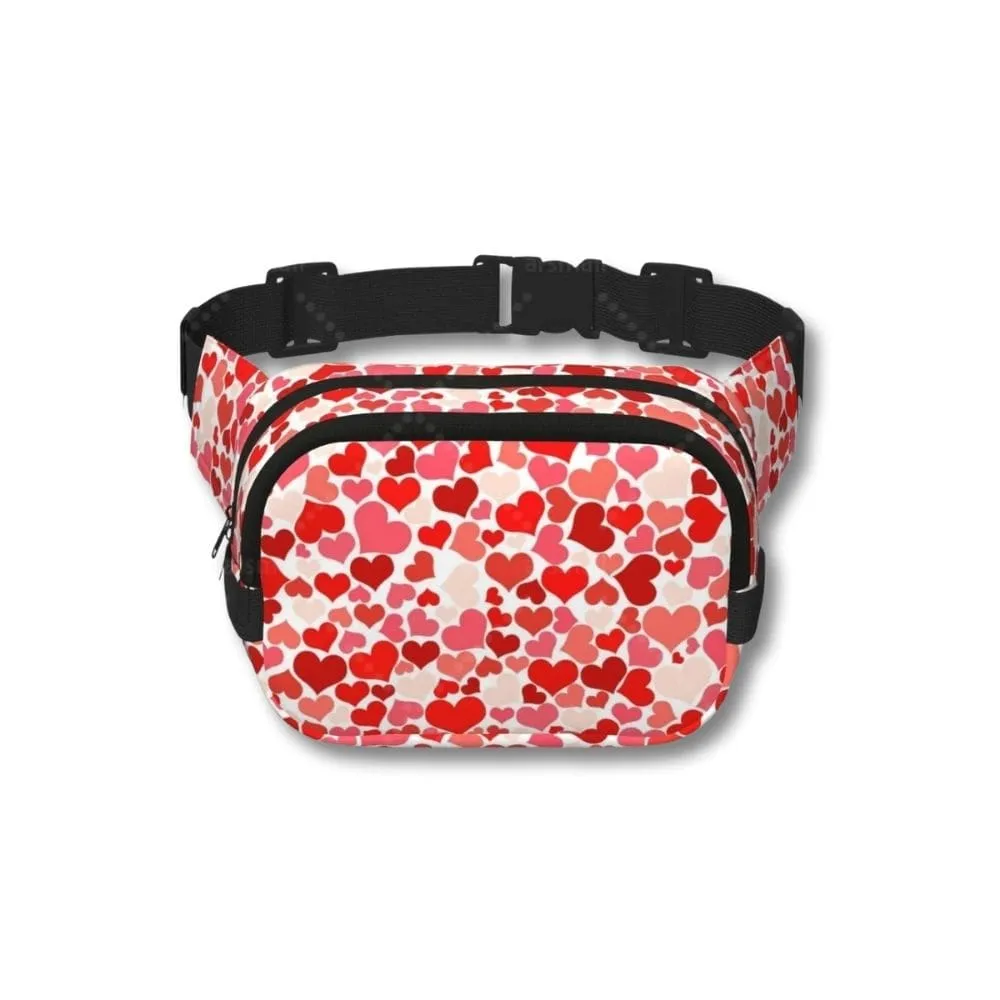 Maison Sacoches Love banane rouge femme motif cœur