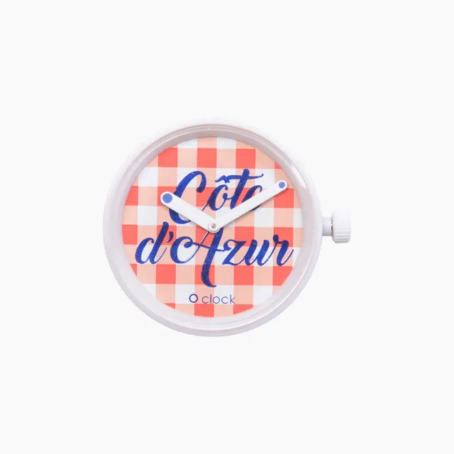 O bag O clock cadran vichy coral rose