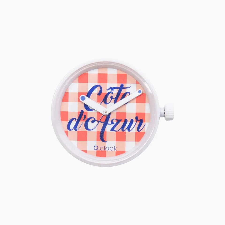 O bag O clock cadran vichy coral rose