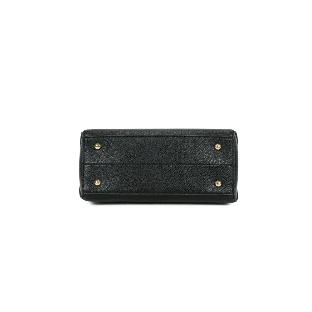 Gallantry Paris Victoria Élégance sac bandoulière noir grainé