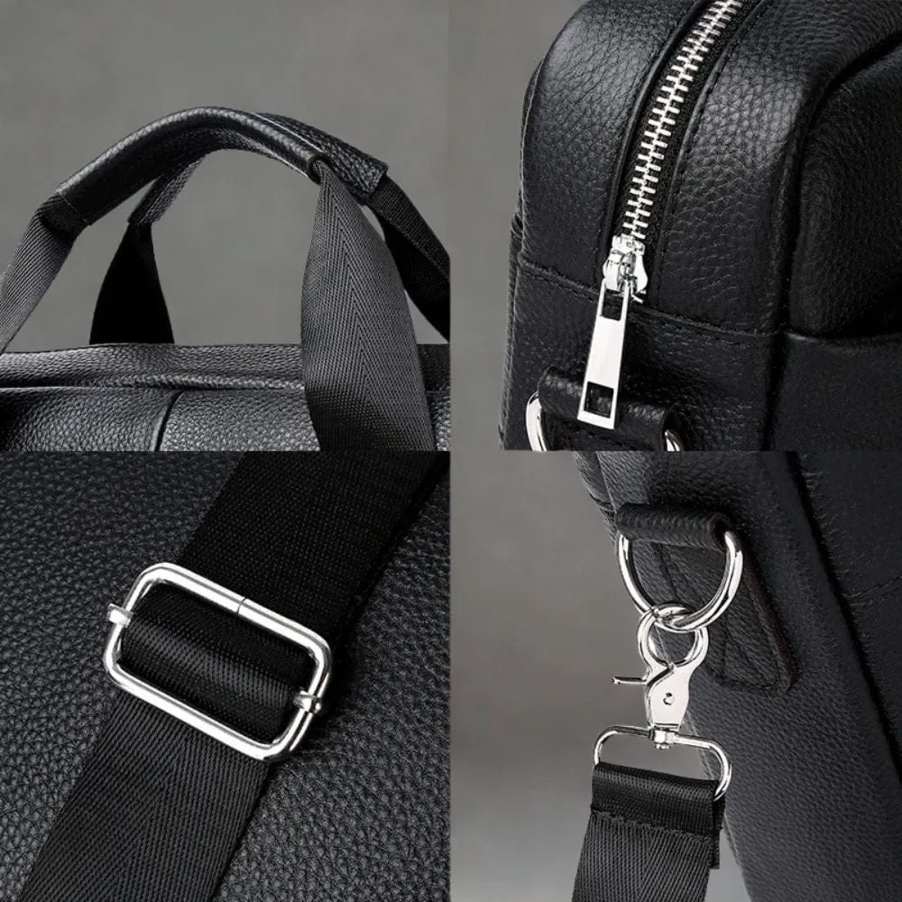 Maison Sacoches Hadran porte-documents cuir Café 15,6"