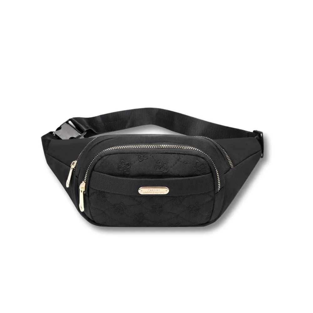Maison Sacoches Louna banane femme tissu noir légère