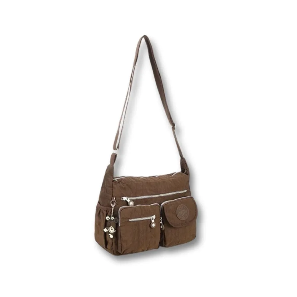 Maison Sacoches Dalia sac bandoulière femme café nylon