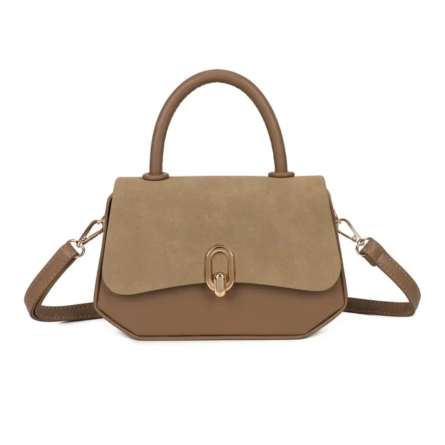 Gallantry Paris Tervane petit sac rabat taupe foncé suédé