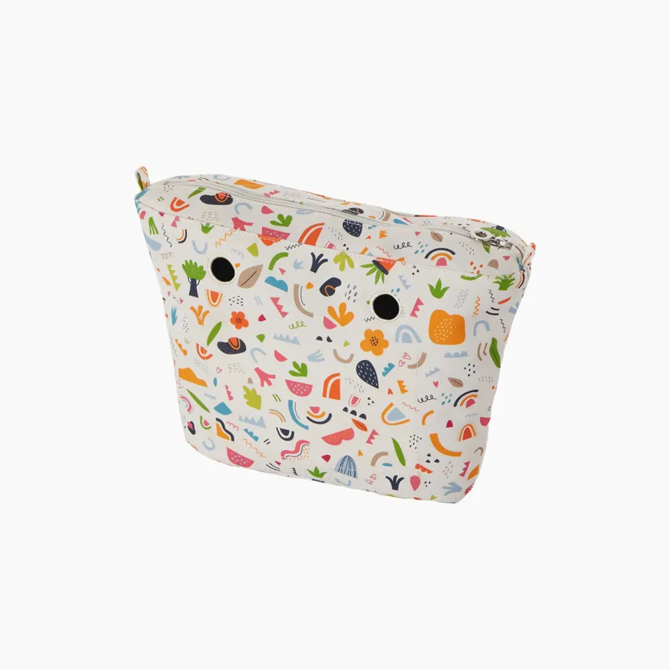 O bag mini pochette intérieure doodle zippée