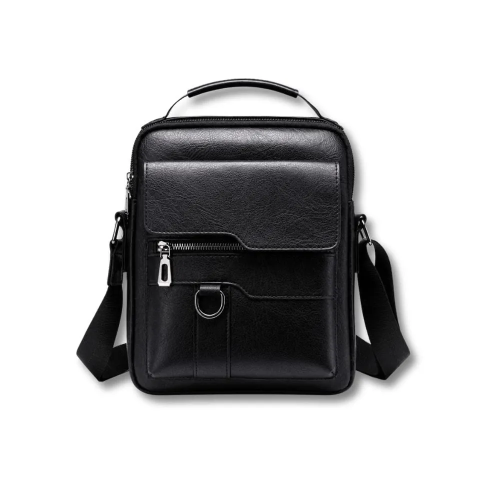 Maison Sacoches Norvik petite sacoche cuir marron zippée