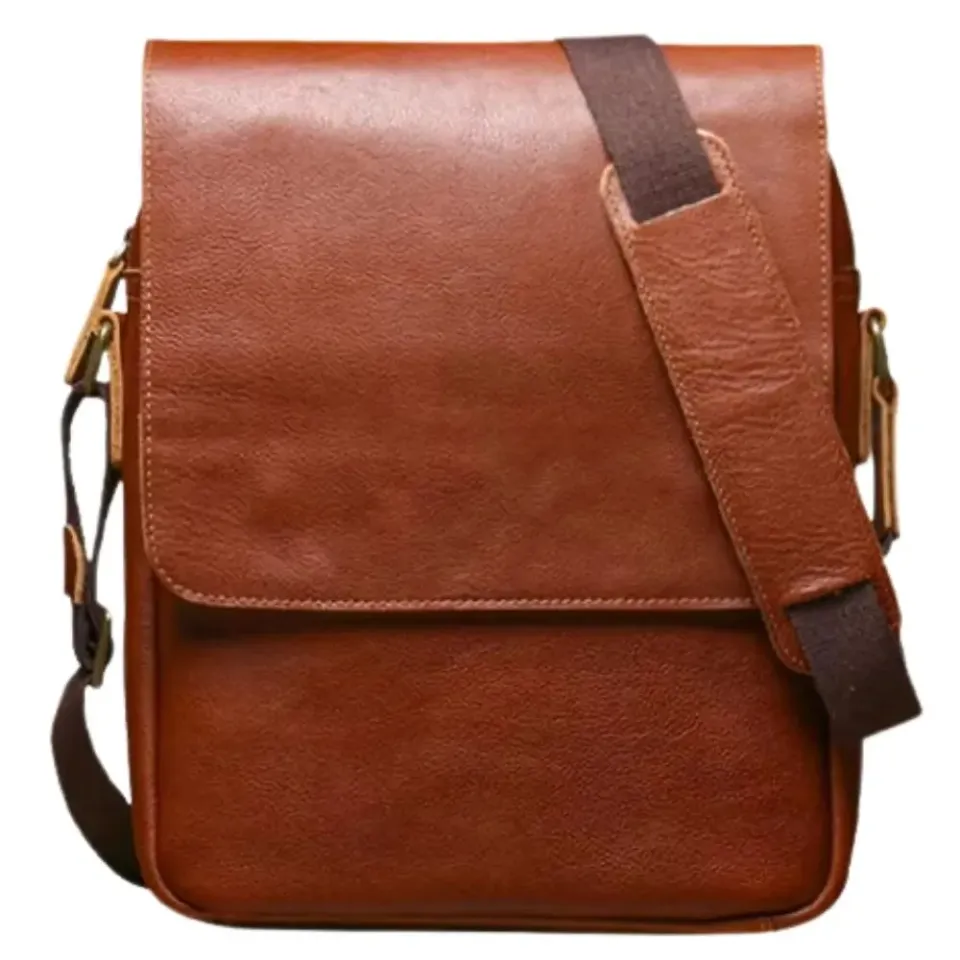 Mon Sacoche Sacoche Luxe Cuir Café Bandoulière Homme