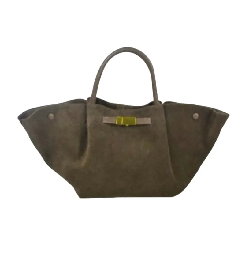 Hexagone Cuir Volanti sac à main daim