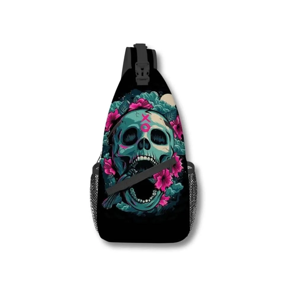Maison Sacoches Skull sac bandoulière motif 7 tissu