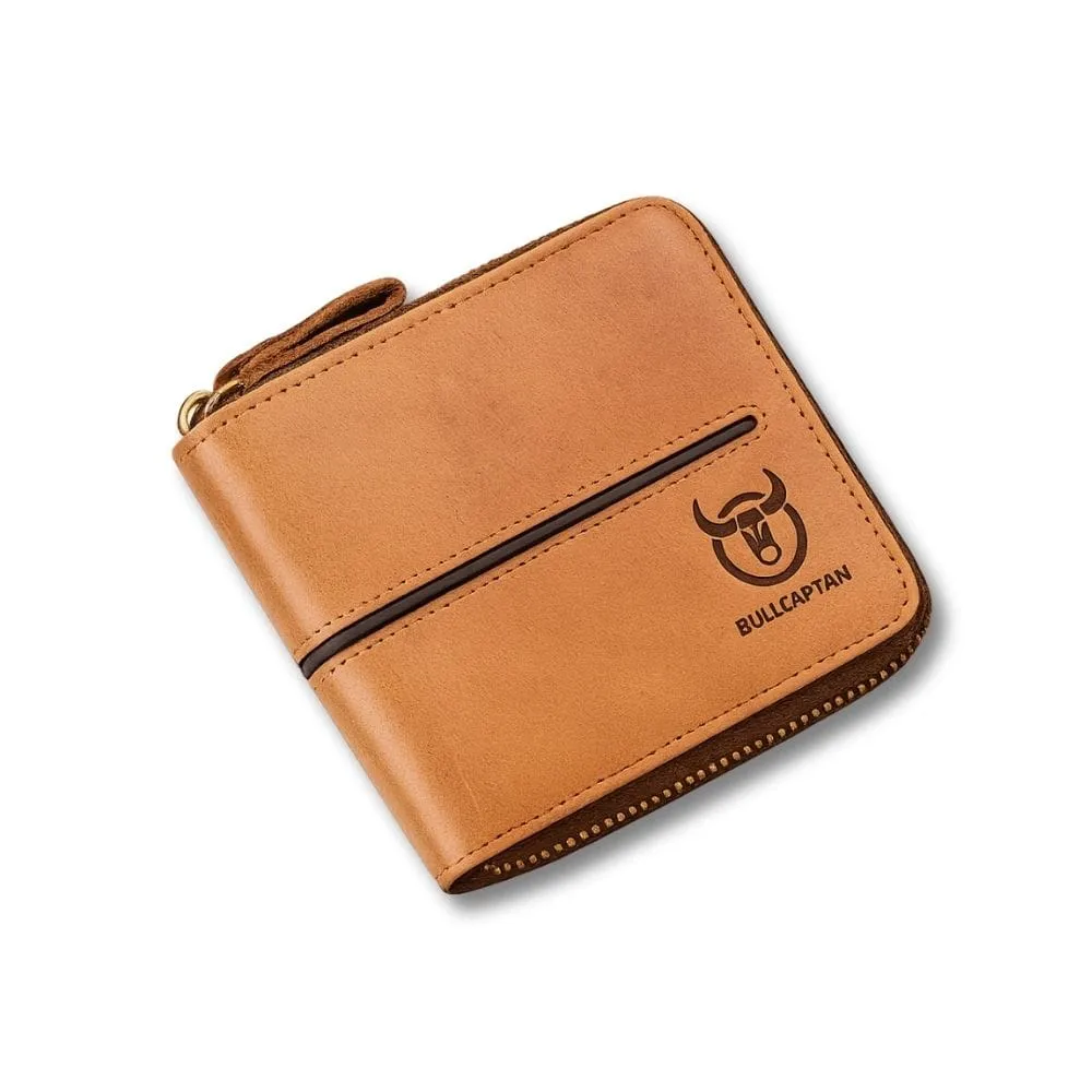 Maison Sacoches Classique porte-monnaie cuir café compact