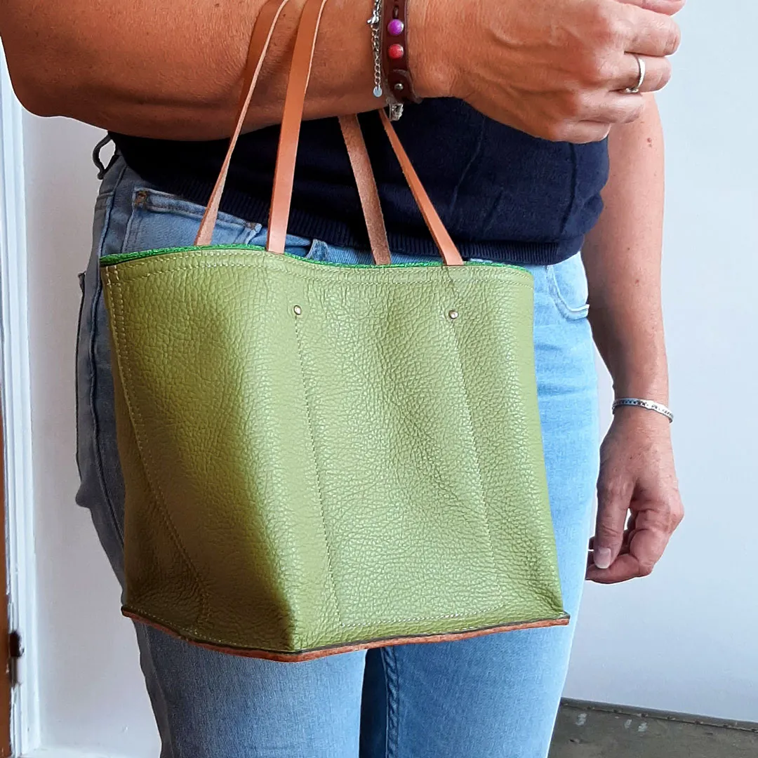 Atelier Anne R sac Quadrate cabas cuir grainé