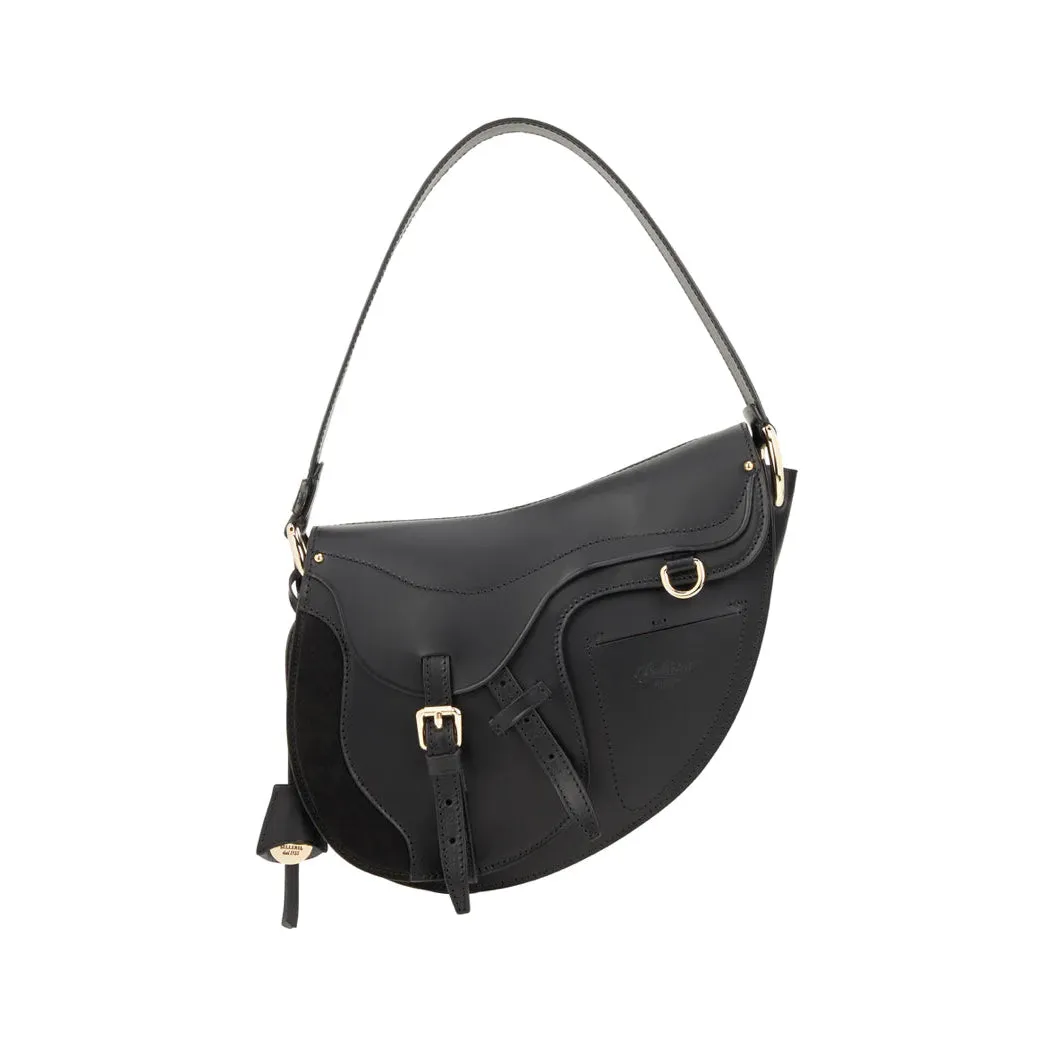 Hexagone Cuir Petit Sellerie sac cuir cognac