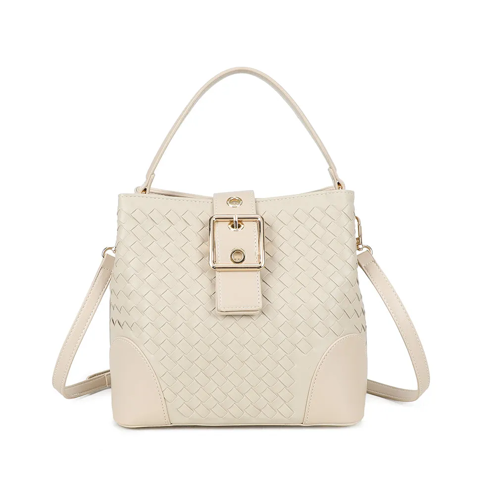 Gallantry Paris Bellevue sac à main beige effet tressé