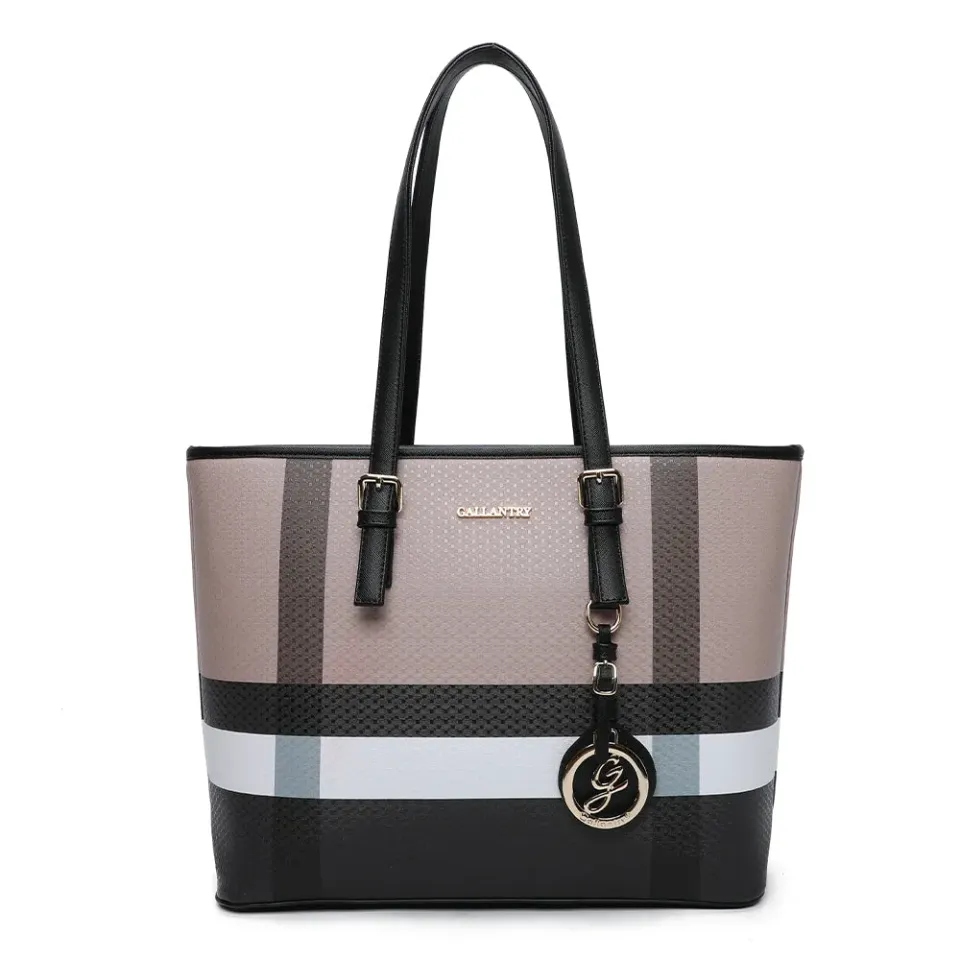 Gallantry Paris Marély sac cabas taupe/noir zippé