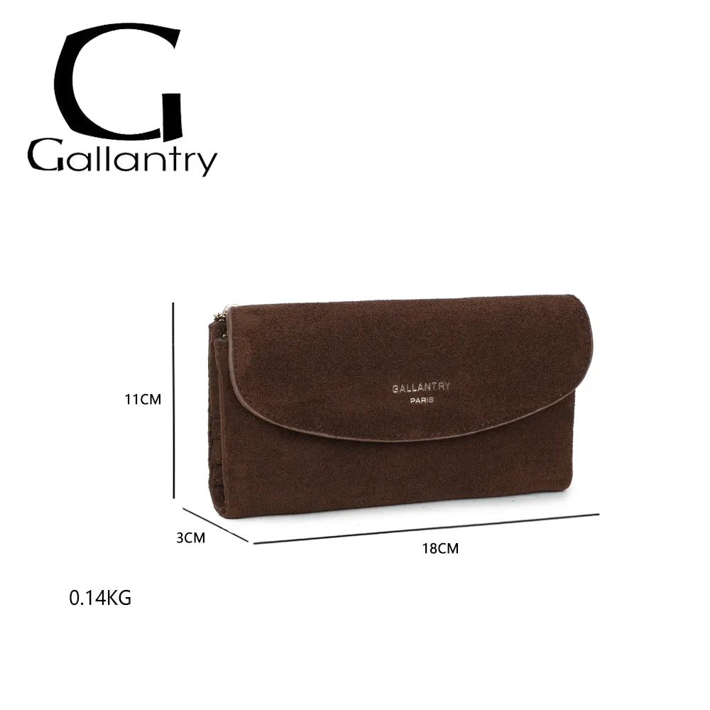 Gallantry Paris Rosina portefeuille femme suédine noir
