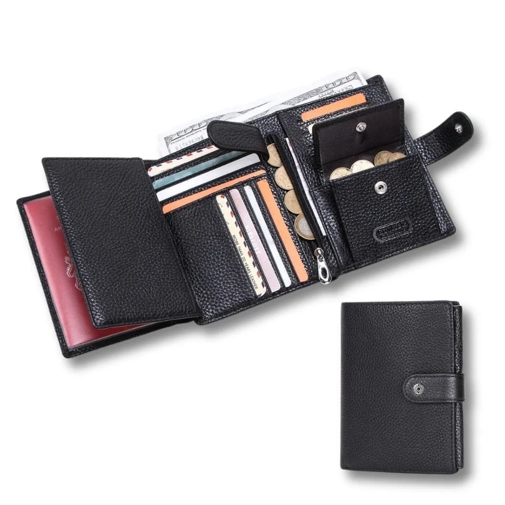 Maison Sacoches Amir portefeuille cuir homme noir compact