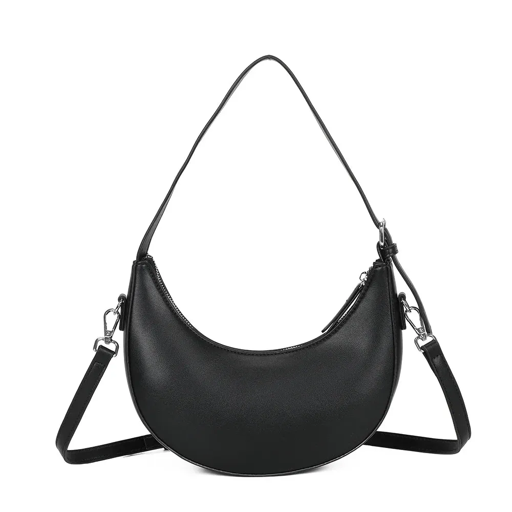 Gallantry Paris Cyra sac demi-lune Noir léger