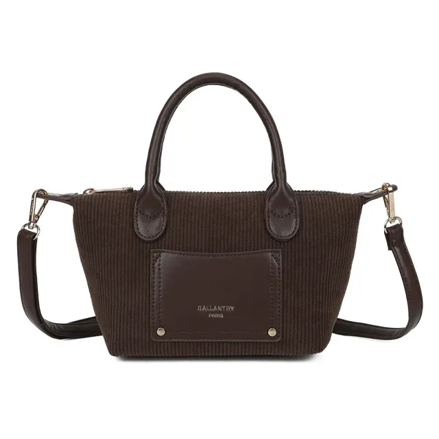 Gallantry Paris La Léandra sac à main coffee velours côtelé
