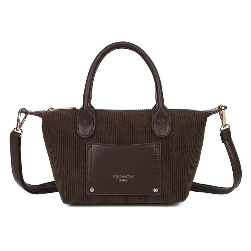 Gallantry Paris La Léandra sac à main coffee velours côtelé