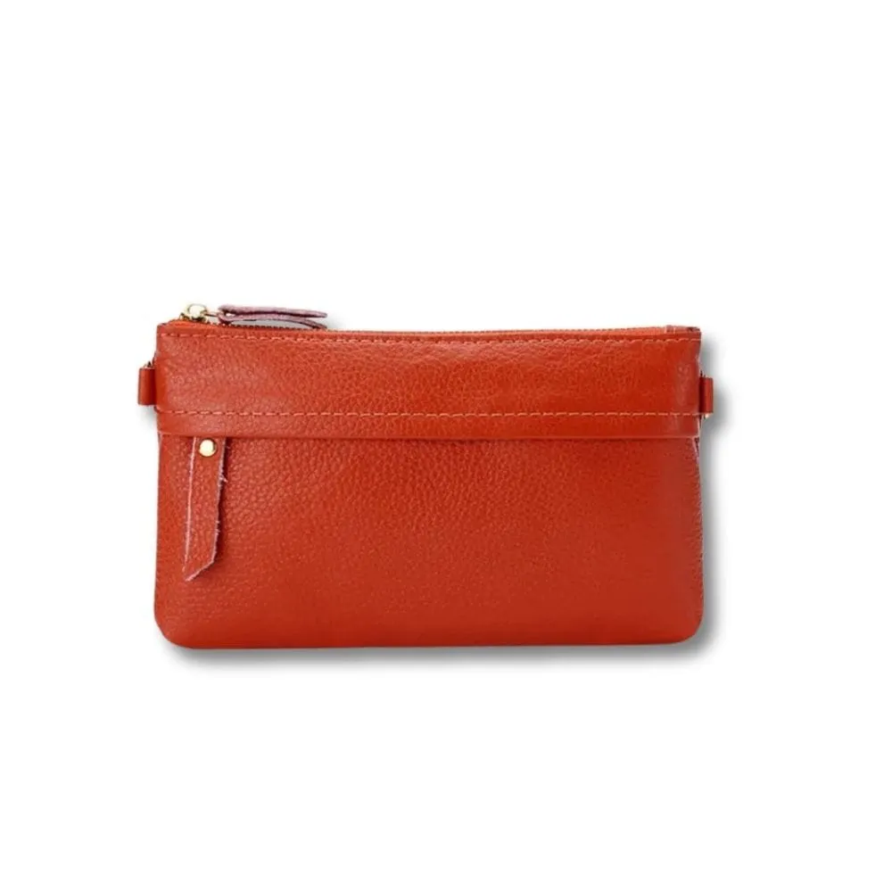 Maison Sacoches Ylena pochette bandoulière femme vert cuir